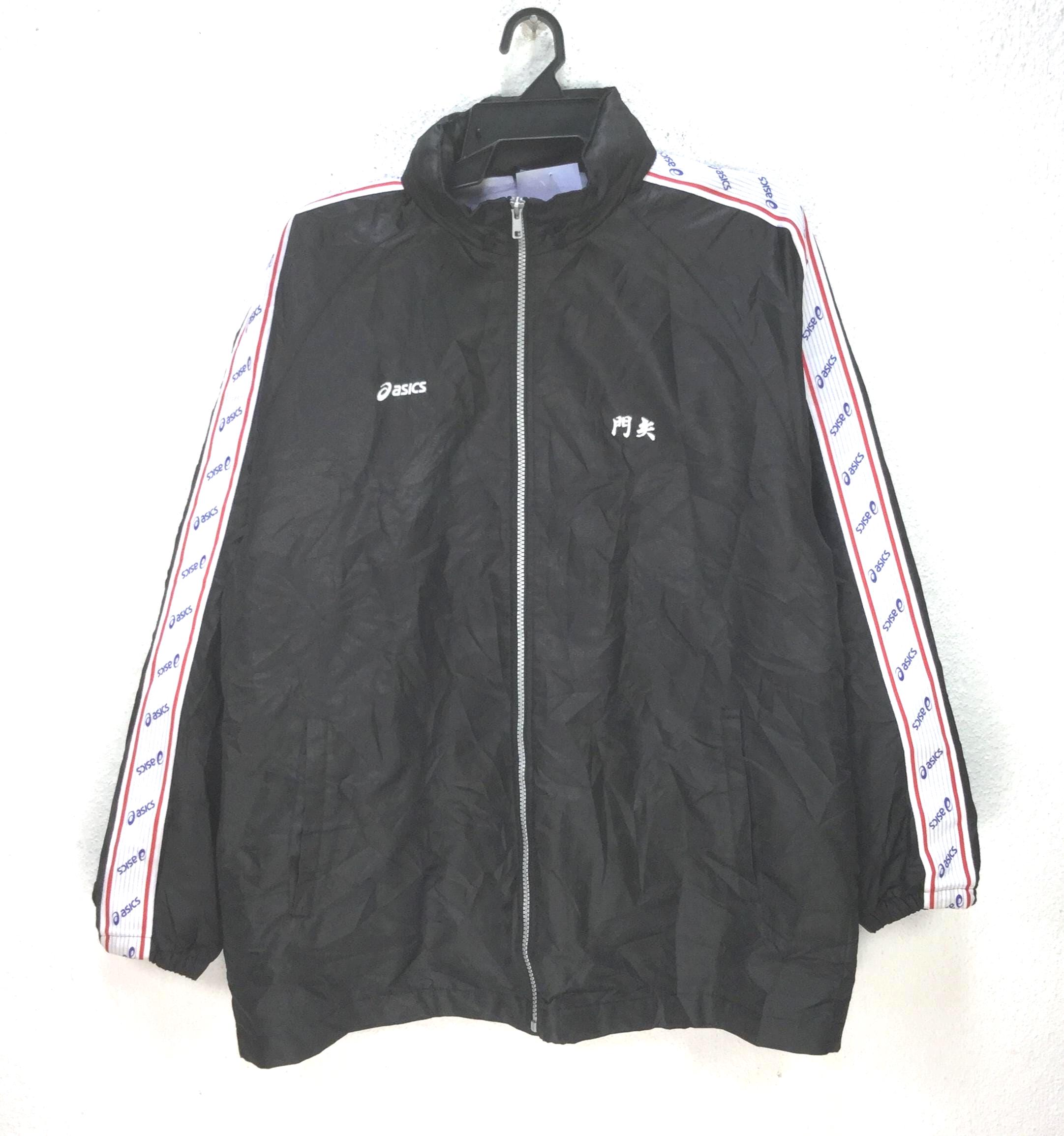Vintage ASICS Side Tape Windbreaker Jacket Asics Track Top Vintage ASICS Side Tape Windbreaker Jacket Asics Track Top