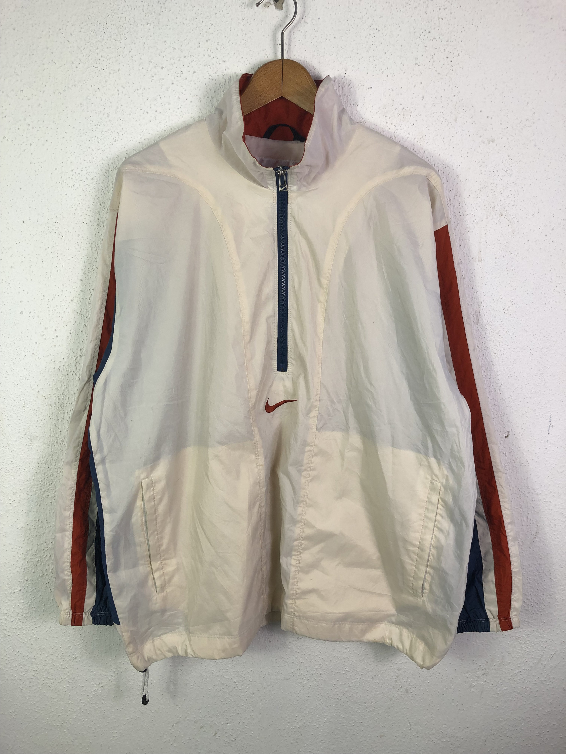 Vintage NIKE Swoosh Half Zipper Windbreaker Jacket Sportswear Nike ...