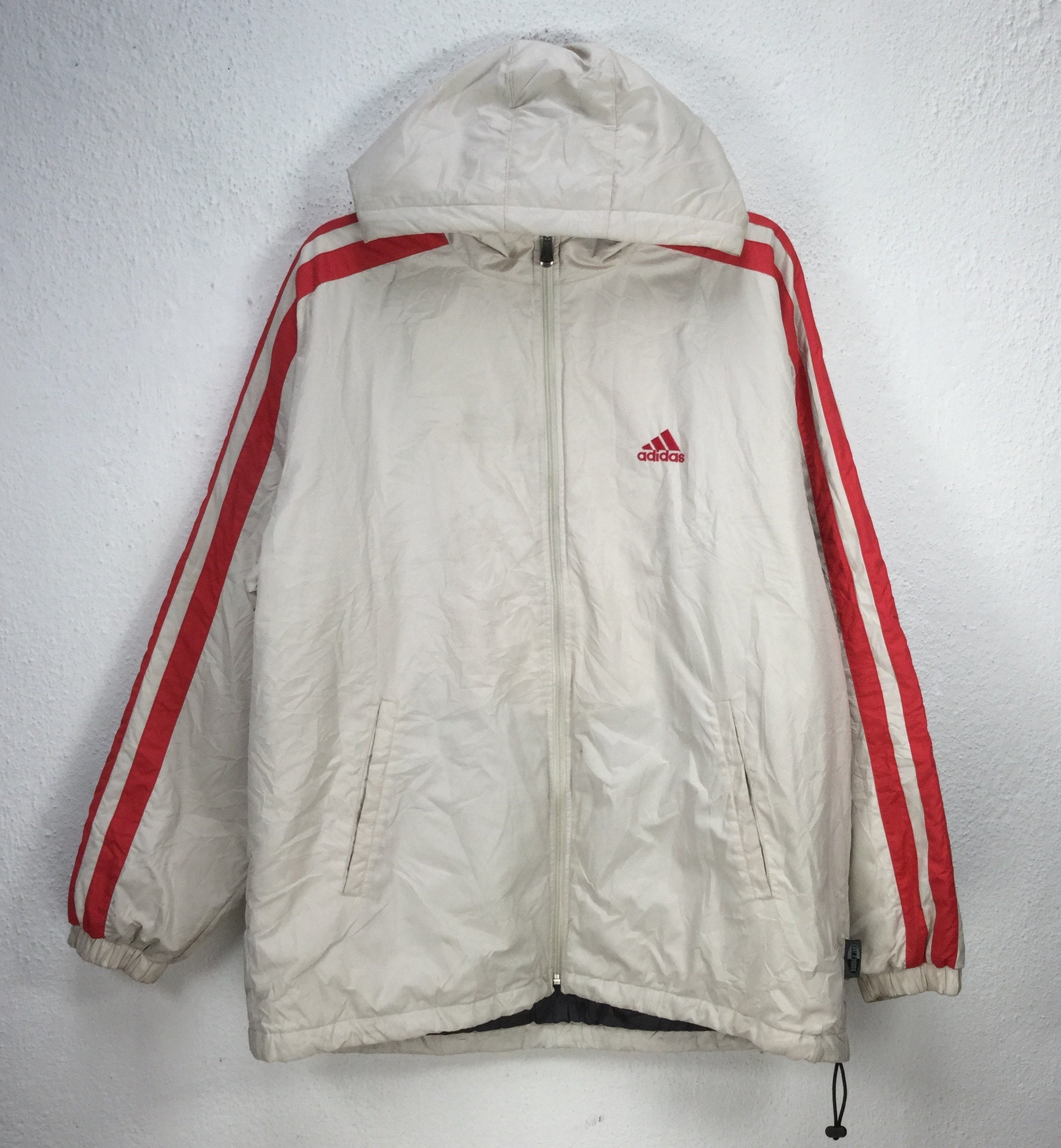 Adidas white puffer jacket sale