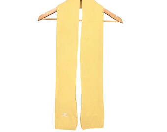 Bufanda vintage Courreges Paris amarilla, bufanda, bufanda para el cuello, bufanda de invierno, calentador de cuello, accesorios de invierno de diseñador, unisex