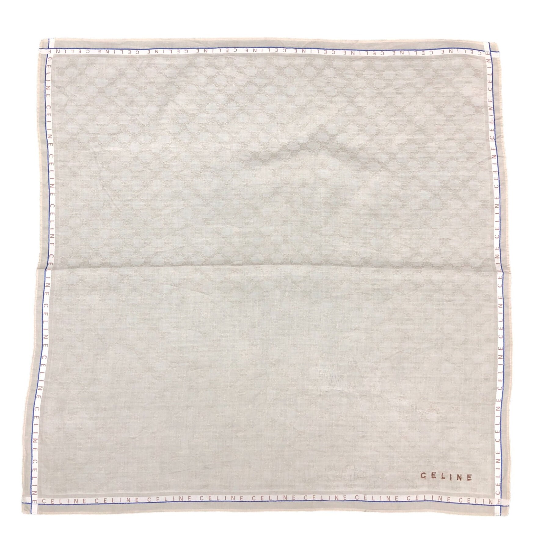 Écharpe En Soie Céline Paris - 120x30 Cm - Beige - Neuf Avec étiquettes