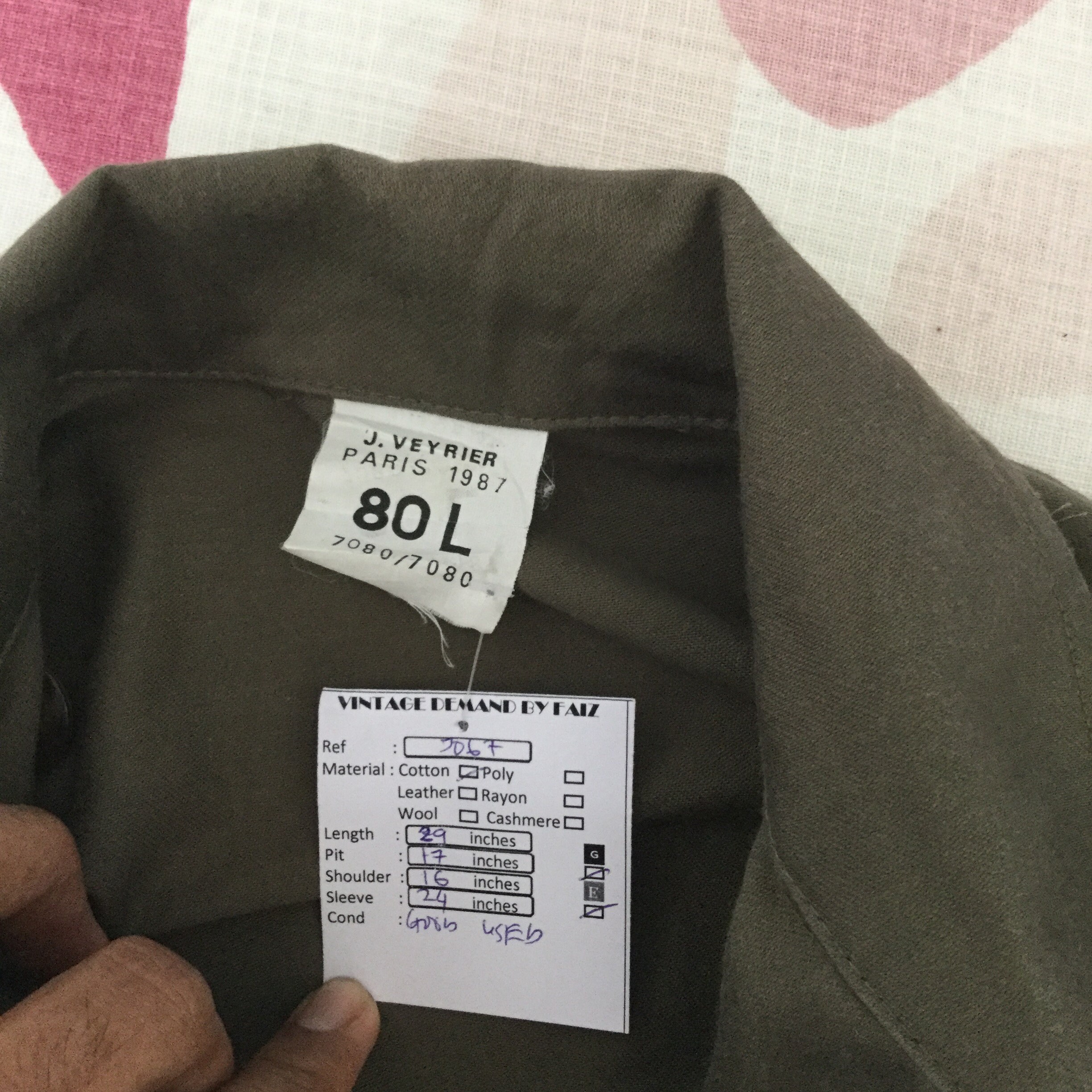 中田商店フランス軍J.VEYRIERPARIS 1991 ジャケット Vintage 80s J.VEYRIER PARIS Jacket France Military Style