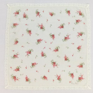 Vintage Nina Ricci Blumen Taschentuch Floral Halstuch Einstecktuch Bandana Designer Hanky Elegant Luxus Männer Frauen