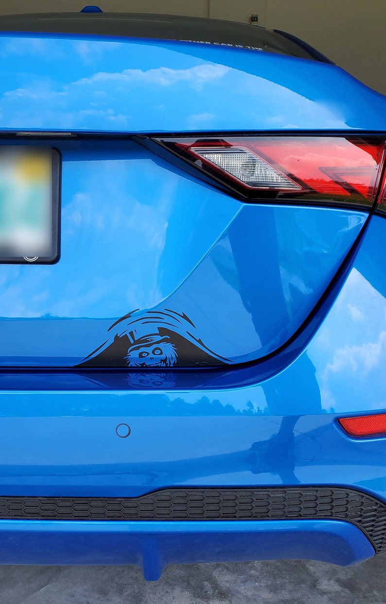 Peeking Haunted Ghost Car Decal Trunk Hat Box Etsy