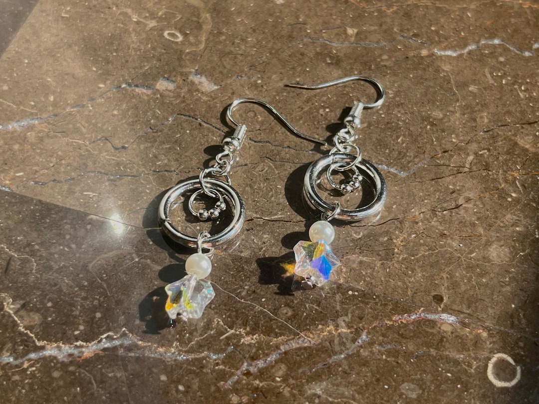 ピアス Star Orbit Earrings Star Orbit Earrings || Handmade - Etsy