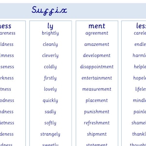 Suffix Word Mat