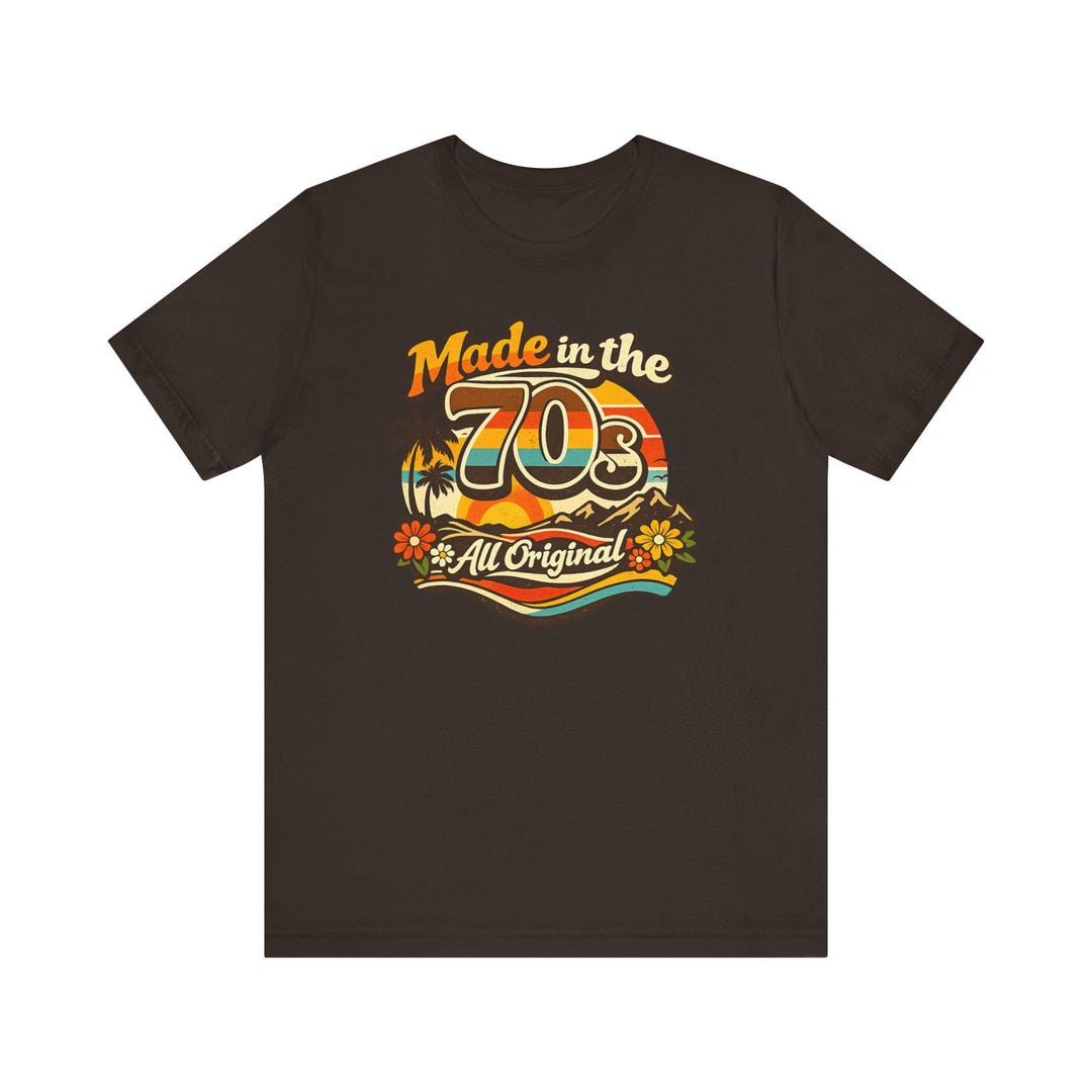 Made in the 70s Tshirt Retro 1970s Vintage Typography, Flower Power — free download