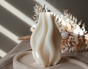 Wave - handgemachte / dekorative Kerzen aus Rapswachs