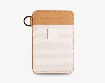 Cartera pequeña de cuero para mujer, Cartera con llavero, Tarjetero, Cartera minimalista, Regalo para ella, Regalo para novia, Regalos de Navidad para ella