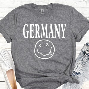 Germany T-Shirt, Germany Smiley Graphic Shirt, Germany Proud Tee, Fun Germany Shirt