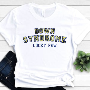 Camicia Varsity con sindrome di Down, Camicia di consapevolezza della sindrome di Down Trisomia 21 T21, Camicia Lucky Few, Camicie familiari con sindrome di Down Buddy Walk