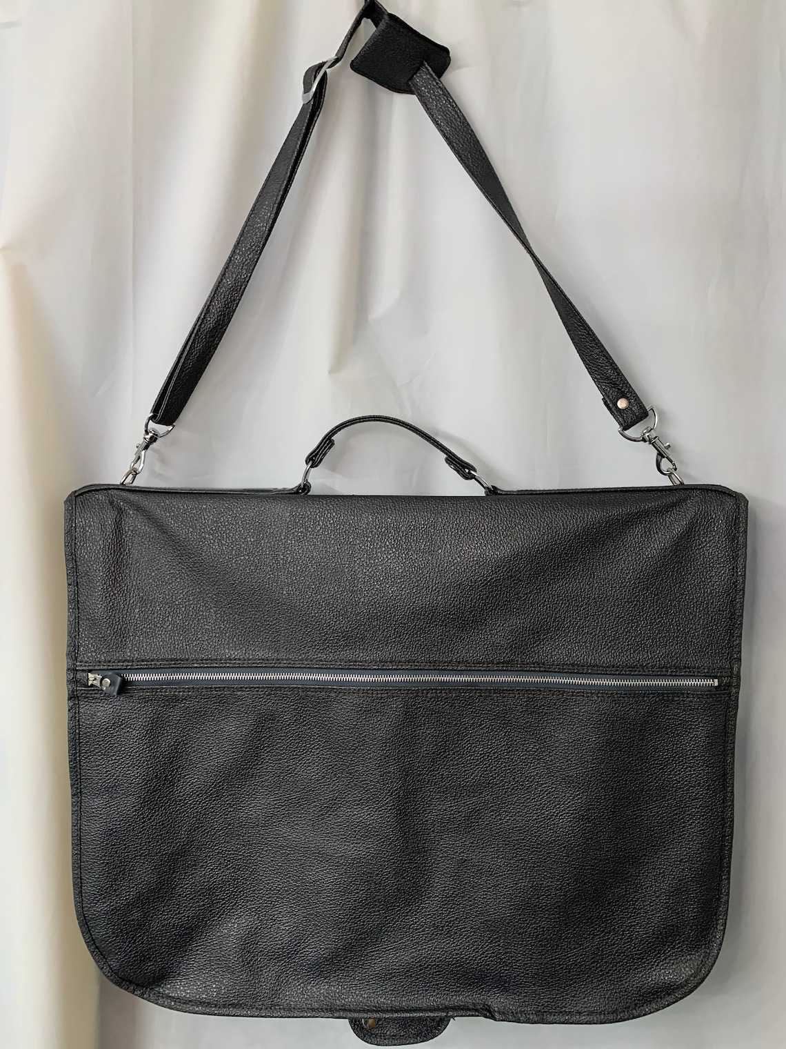 Black American Tourister garment/suit leather bag Etsy