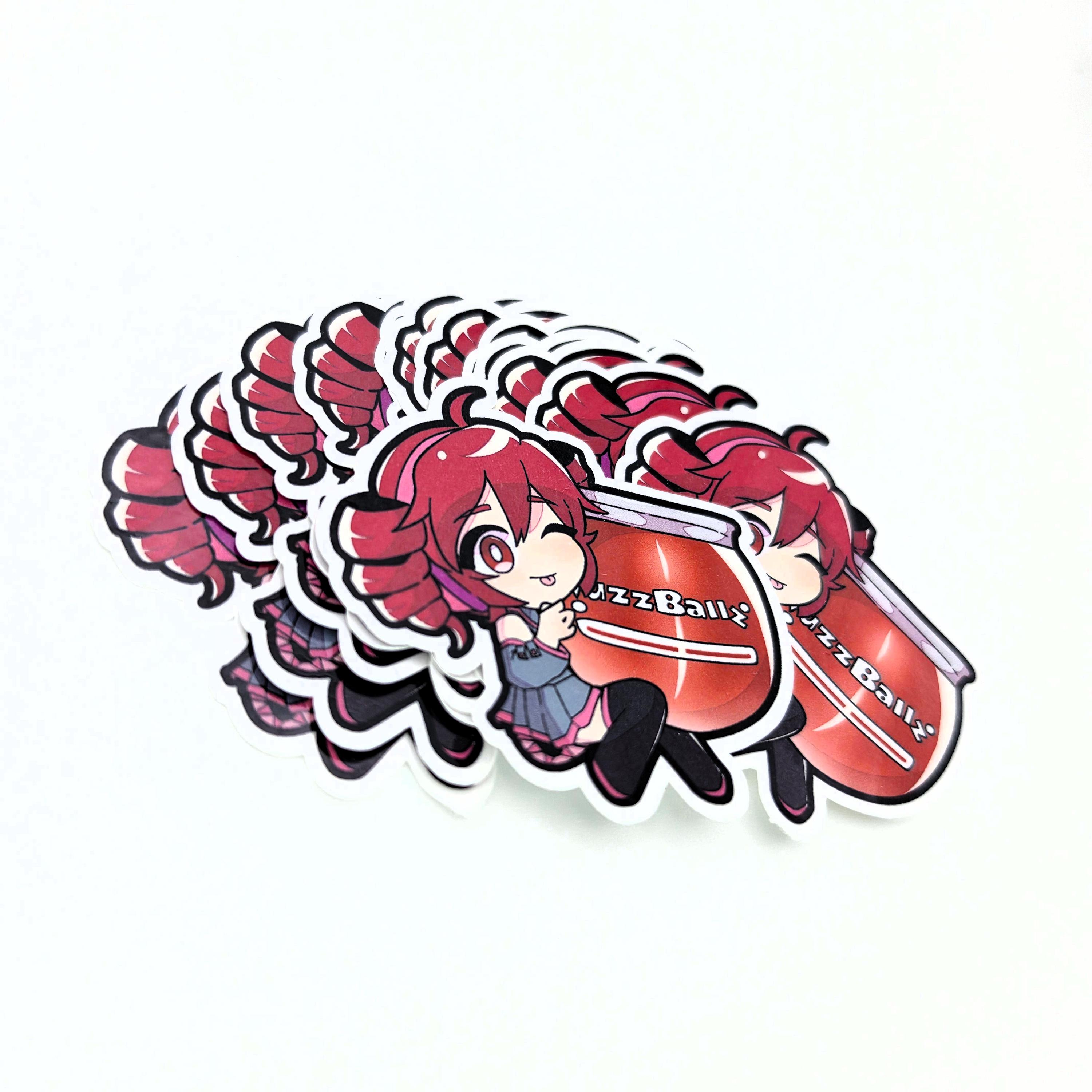 Teto Sticker Disguested Vocaloid - Hatsune Miku & Kasane Teto Buzz Ball Stickers - Etsy