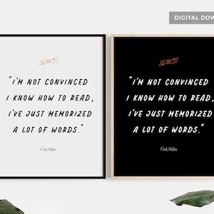 NEW GIRL Quote Printable Wall Art Poster | Nick Miller | How to read | TV Series | Funny Quote | New Girl print