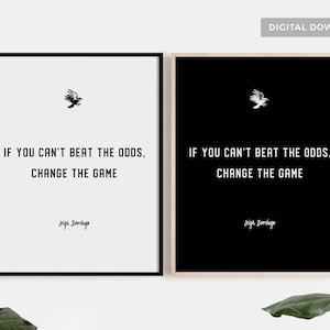 SOC LB Book Quote Printable Wall Art Poster | Change the Game Quote | Six of Crows | Kaz Brekker | Grishaverse | Leigh Bardugo | Bookish