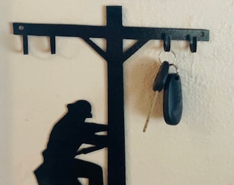 Lineman Key Holder- Available in 4 and 6 Hooks
