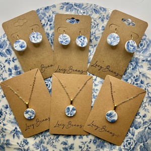 Custom order, commissioned broken china jewelry imagem 1