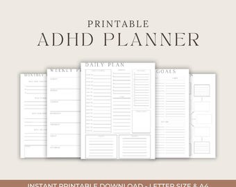 Printable Planner Set: Daily Routine, Budget, Health & Wellness