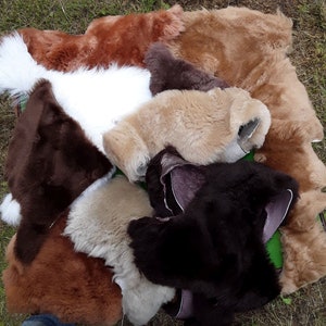 1kg Genuine Sheepskin Offcuts Mixed Natural Dyed Coloured