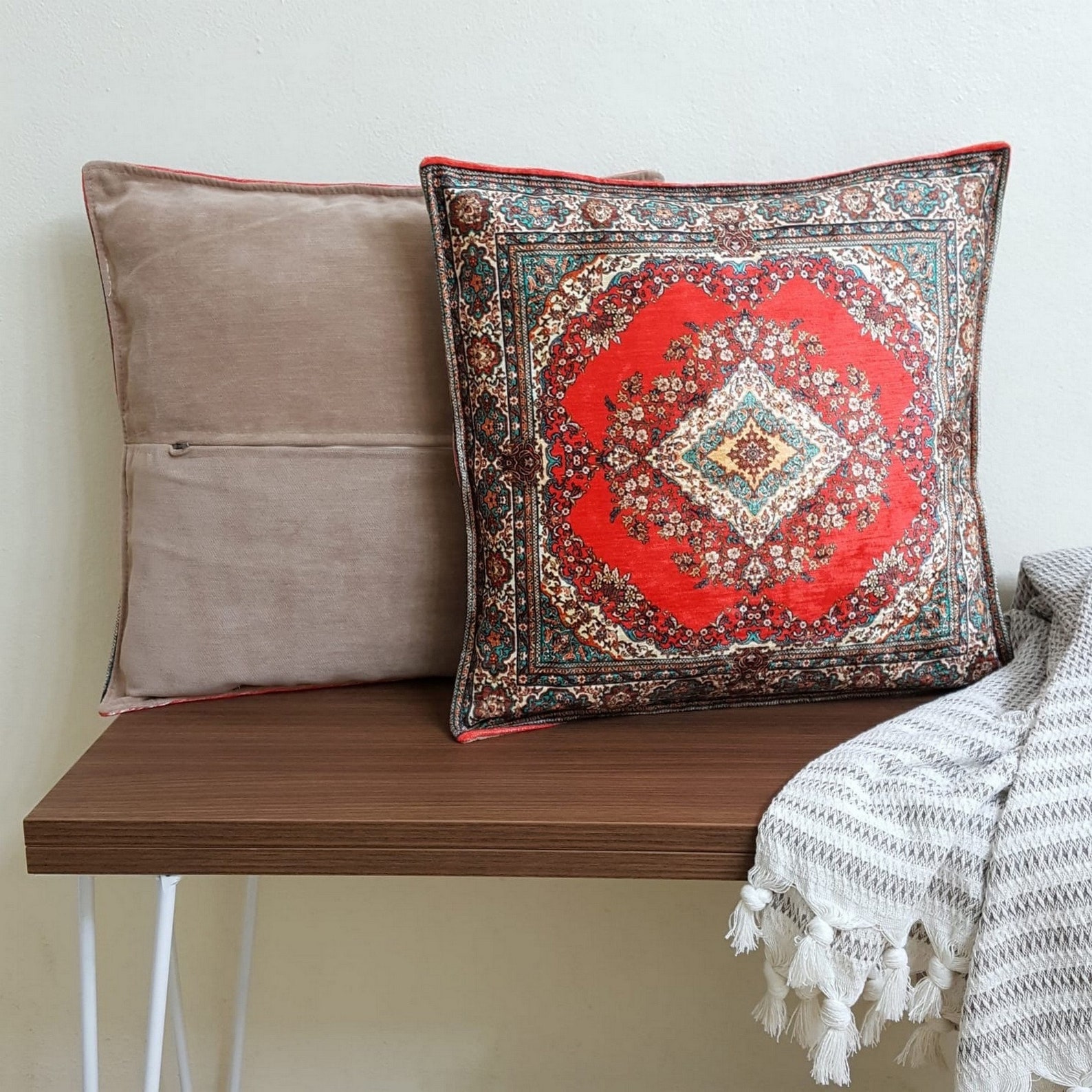 Persian Pillow Decorative Throw Pillow Cover Kilim Pillow Rug Etsy