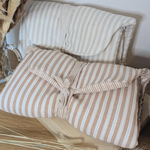 Cambiador nómada | Bolso cambiador con estampado de rayas: ultrasuave, moderno y elegante para mamá y bebé
