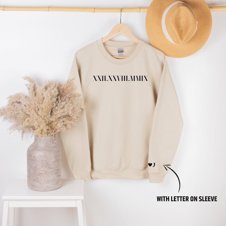 Anniversary Embroidered Sweatshirt Couples Embroidered Etsy