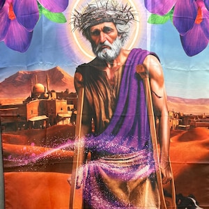 Throne Tapestry, Panel de Trono,  Santería Wall Art , Yoruba Santería Decor, Pano de trono