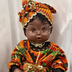 Kente cloth Oshun Oya Doll 12&quot;/Santeria Spiritual Doll/ Religion Yoruba - Oshun, Oya, muneca espiritual, africana, eggun