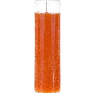 7 Day Orange Candle,Ritual Candle,7 Day Solid Color Glass Candle,Plain 7 Day Candles,Wicca,Santeria,Brujeria,Palero,Vela Naranja