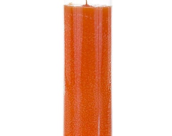 7 Day Orange Glass Candle, Ritual, Prayer, and Meditation