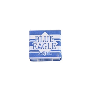 May include: A blue and white striped box with the text "BLUE EAGLE ANIL" printed on it.
