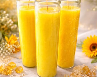 7 Day Yellow Attraction Candle, Prosperity, Success, Abundance, Joy, Positivity