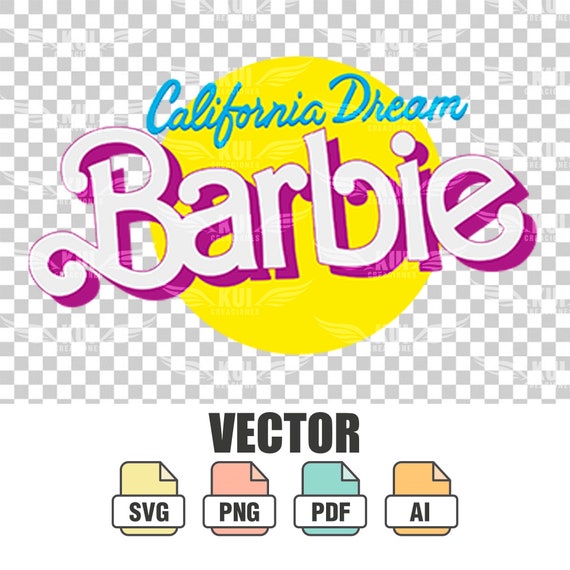 Barbie California Dream 80s SVG File Png Pdf Logo Cut Print | Etsy