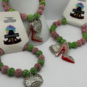 Sorority Bracelets (Pink and Green)