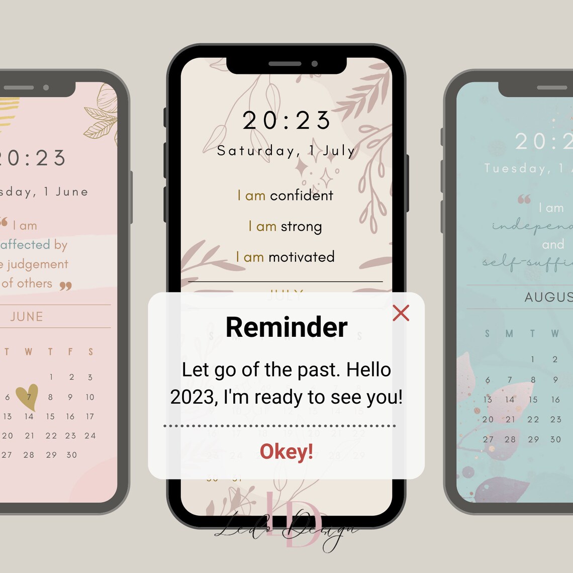 2023-calendar-lock-screen-wallpaper-digital-download-monthly-etsy