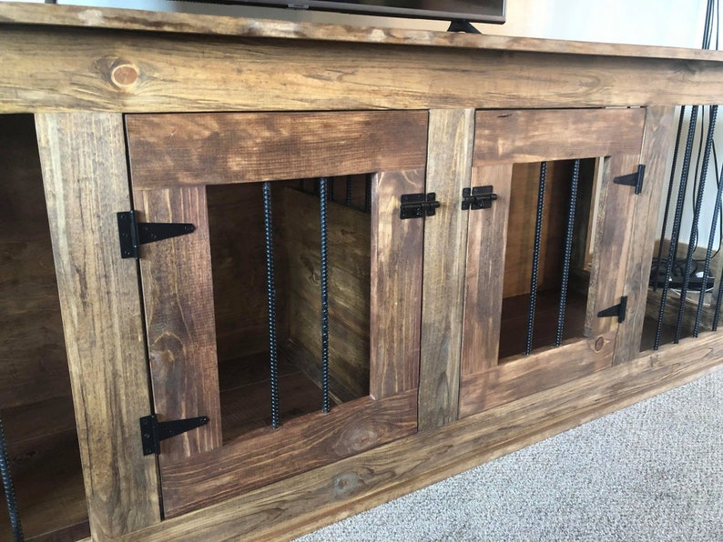 Double Dog Crate Entertainment Center Etsy