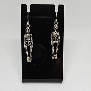 SKELETON  earrings silver