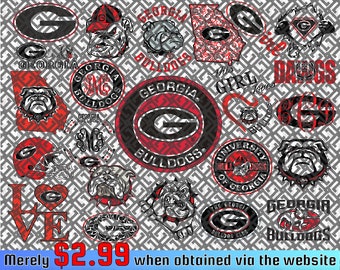 Georgia-Bulldogs Team Bundle Svg, Squadre N-C-A-A SVG, N-C-A-A Svg, Png, Dxf, Eps, Download istantaneo