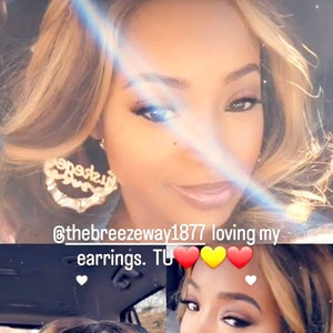 Bamboo Earrings-Tuskegee University, Tuskegee Bamboo Earrings, Tuskegee Earrings, HBCU Earrings, Gold Bamboo Earrings