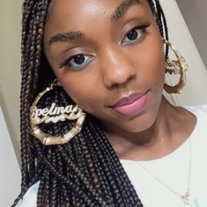 Bamboo Earrings-Spelman, Spelman College Bamboo Earrings, Spelman College Earrings, HBCU Earrings, Gold or Silver
