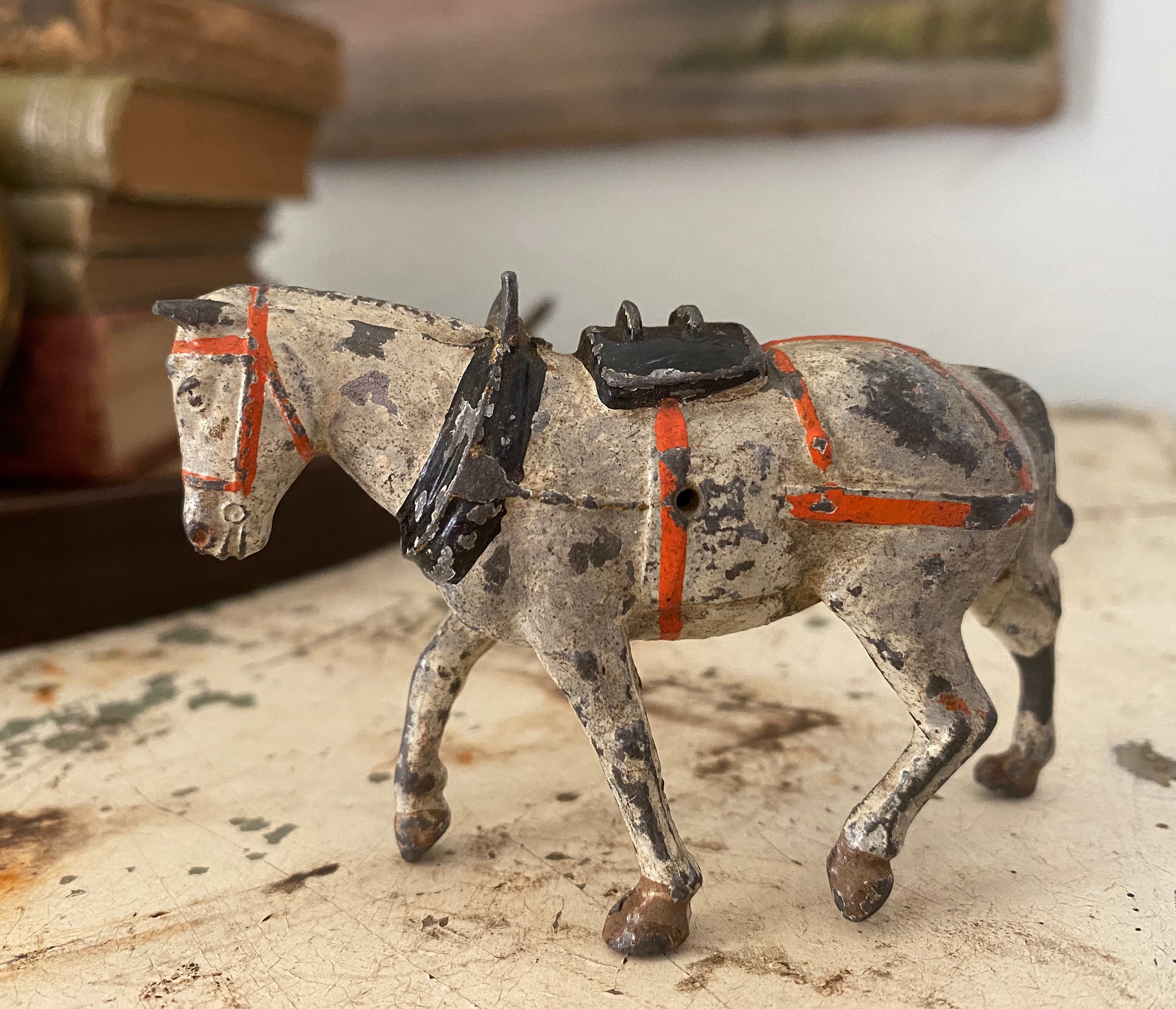 Britains antique lead work draft horse figurine made in Etsy