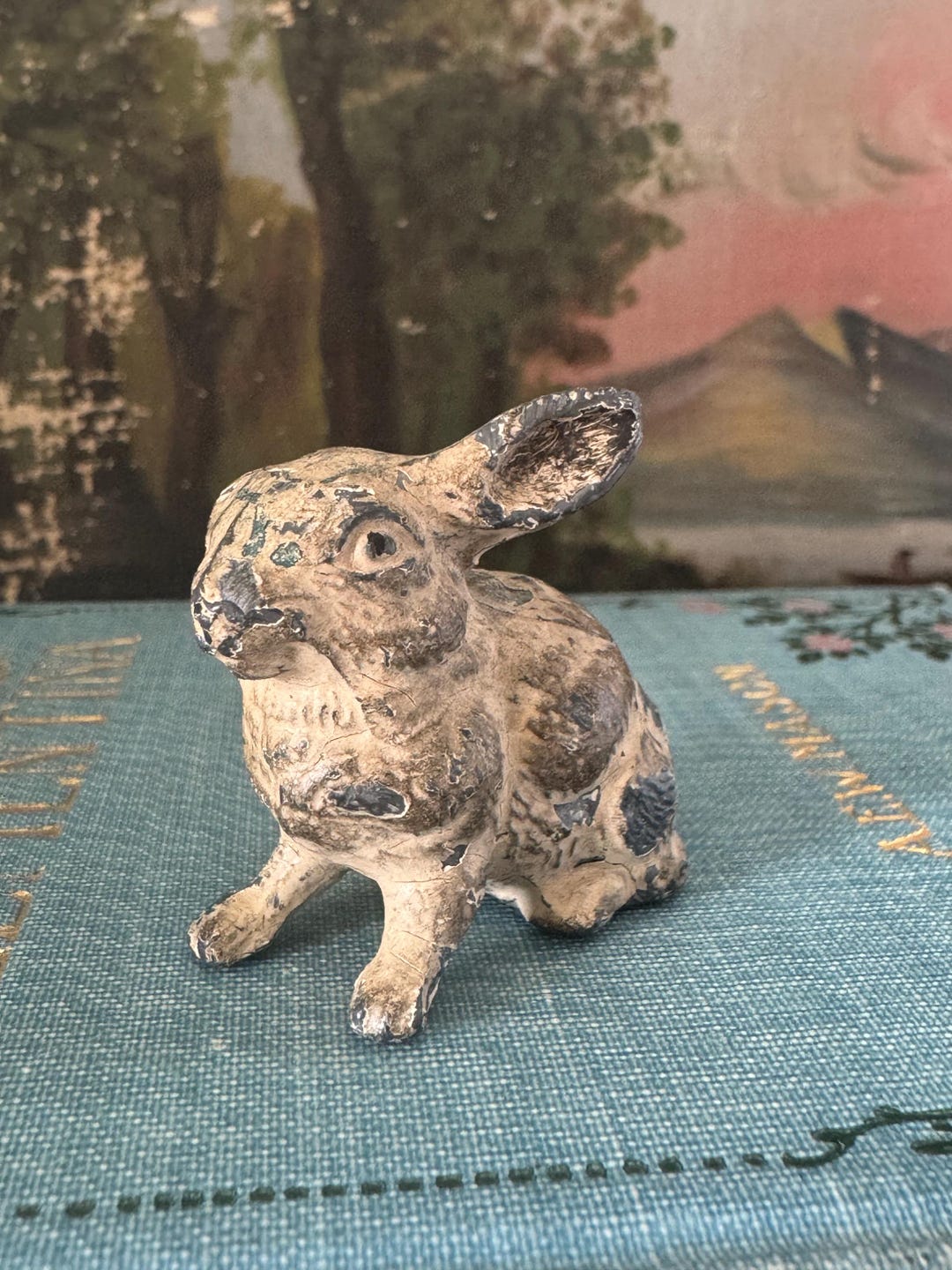 Antique Heyde Hollow Cast Lead Bunny Rabbit Miniature Vintage Metal ...