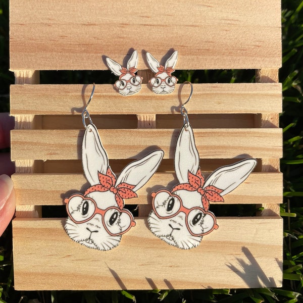 Bunny with Glasses Earrings