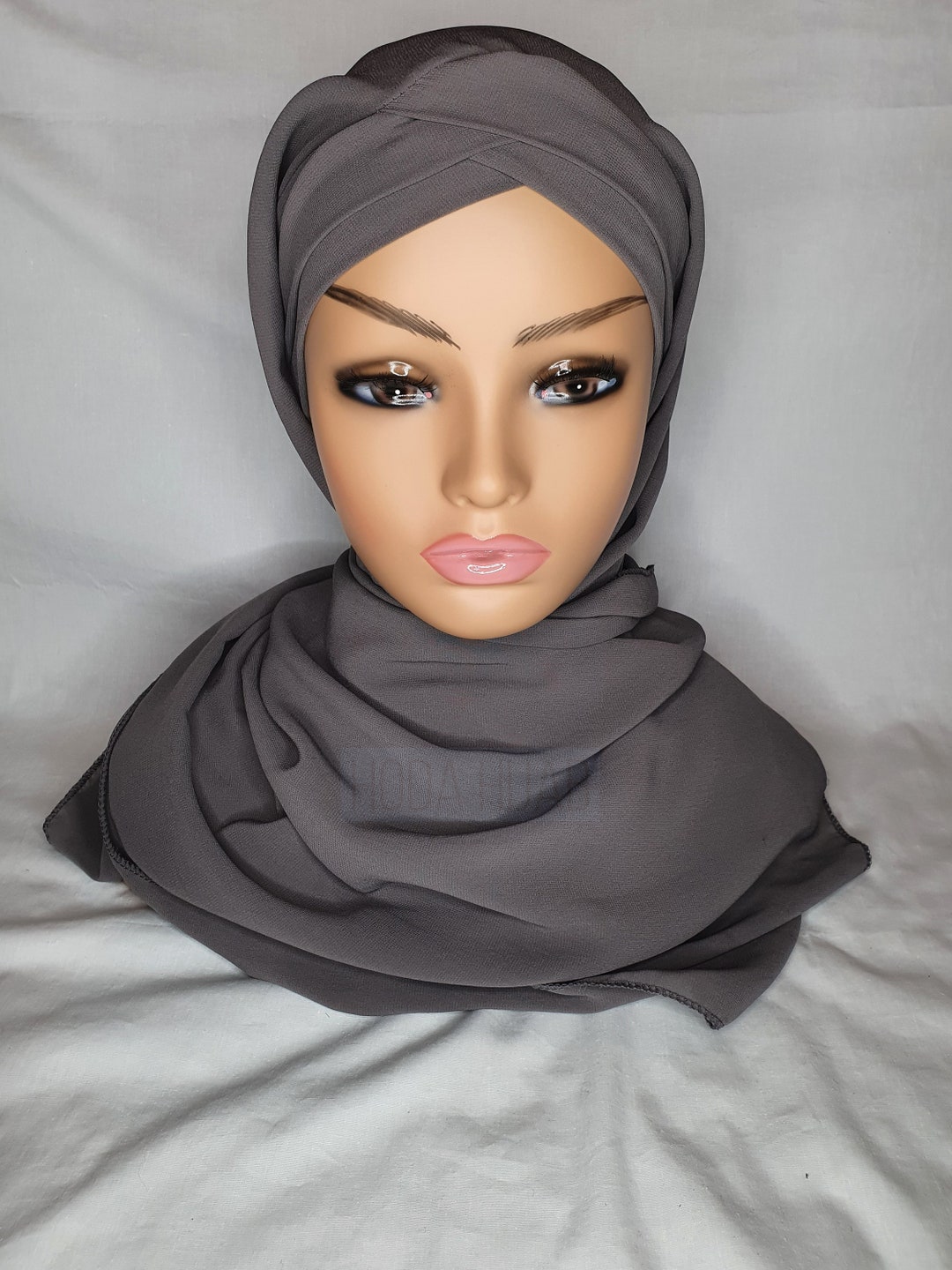 Cross Style Instant Hijab 1pc GREY Etsy Israel