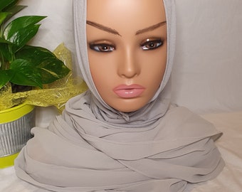 Instant 1 piece Hijab with Neck Covering