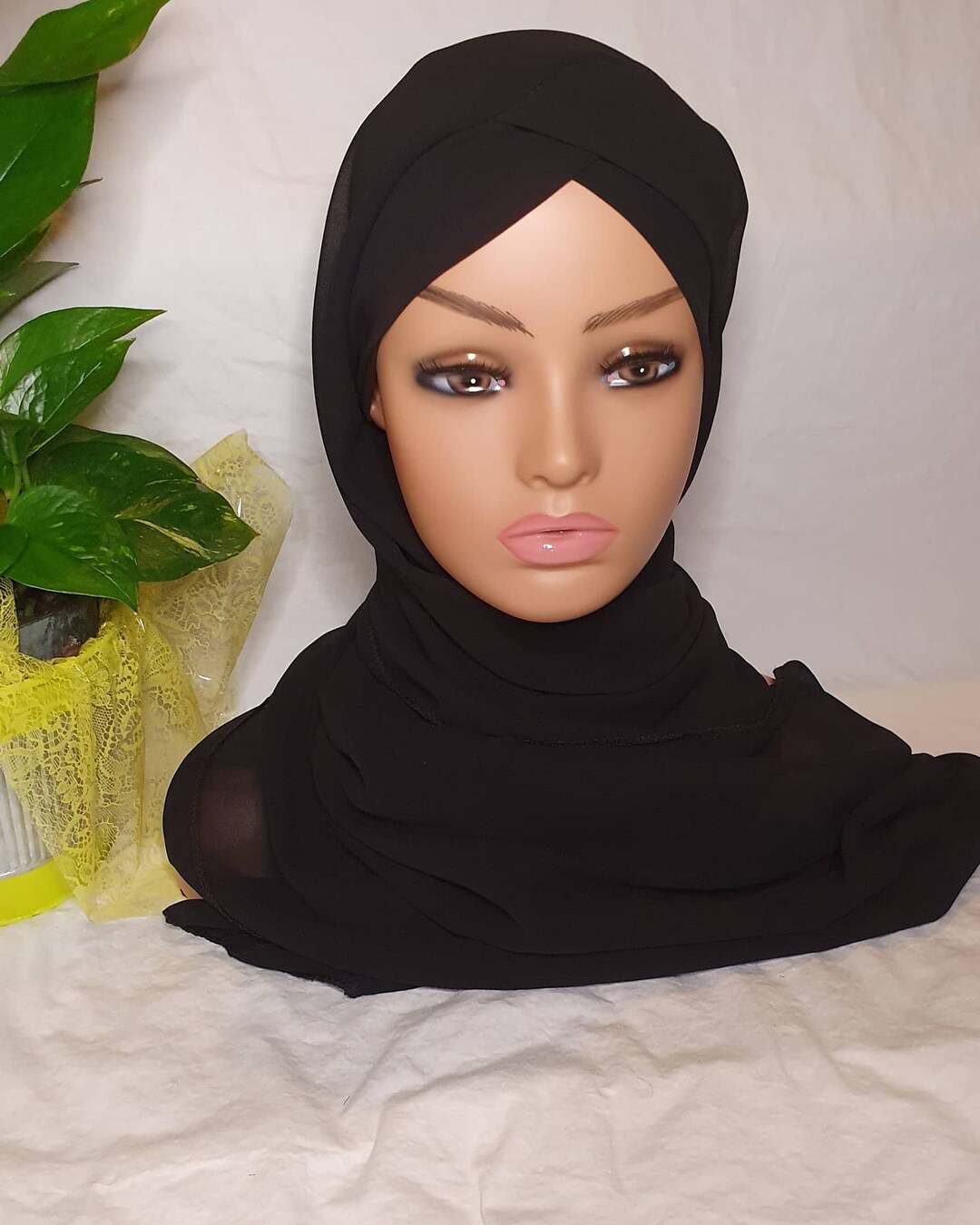 Cross Style Instant Hijab 1pcblack Etsy