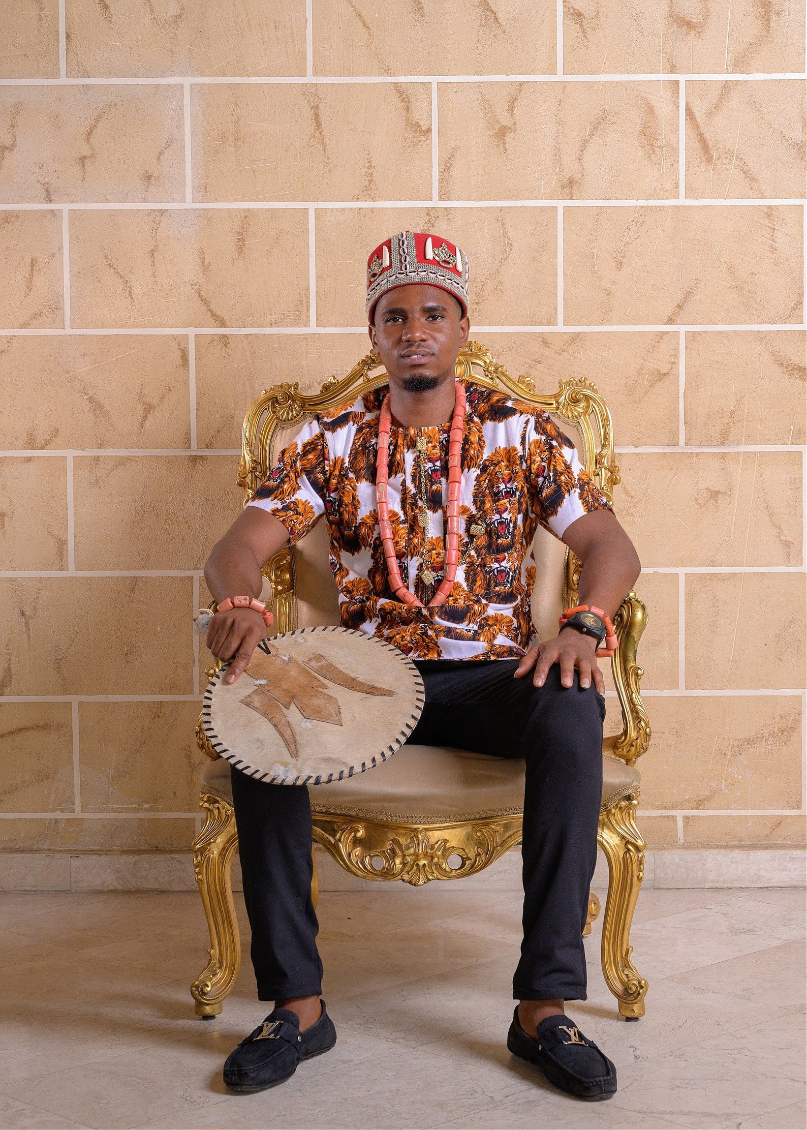 Couple Igbo Outfits | Men Isi Agu Shirt | Women George Blouse ...