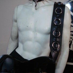 DAGON Leather Strapped Ringed Guitar Strap - Etsy