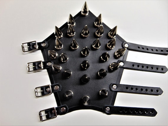 BULLDOZER Brutal Giant Spikes Genuine Leather Gauntlet Thrash