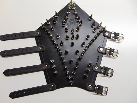 ZYKLON Old School Spiked Genuine Leather Gauntlet Black Metal - Etsy ZYKLON Old School Spiked Genuine Leather Gauntlet Black Metal - Etsy